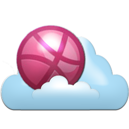 Dribbble, cloud, logo, social network