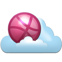 Dribbble,cloud,logo,social network Icon