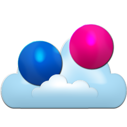 Flickr, cloud, logo, social network