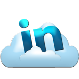 Linkedin, awan, logo, jaringan sosial