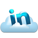 Linkedin,cloud,logo,social network Icon