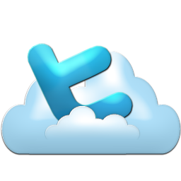 Twitter, cloud, logo, social network