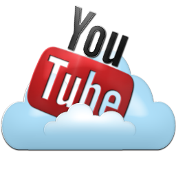 Youtube, cloud, logo, social network