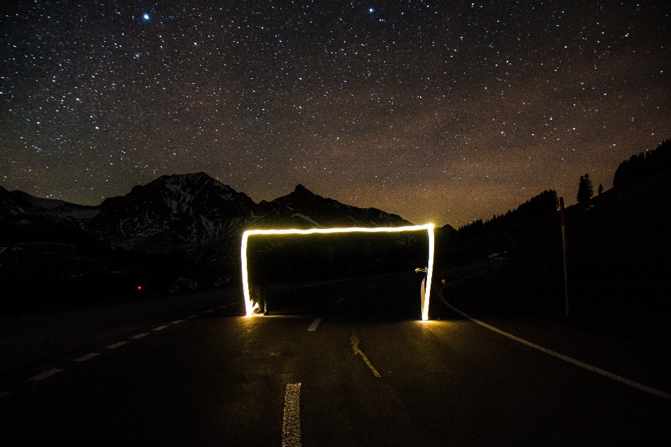 Lampu langit jalan malam