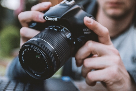 Foto Trabalhar mão tecnologia câmera