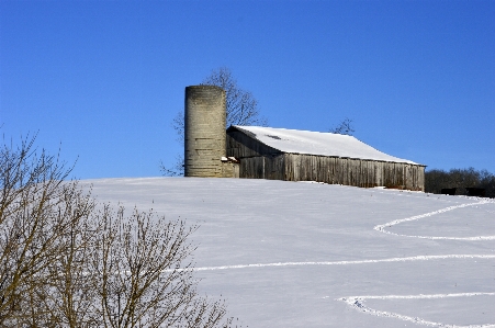 Landscape snow winter sky Photo