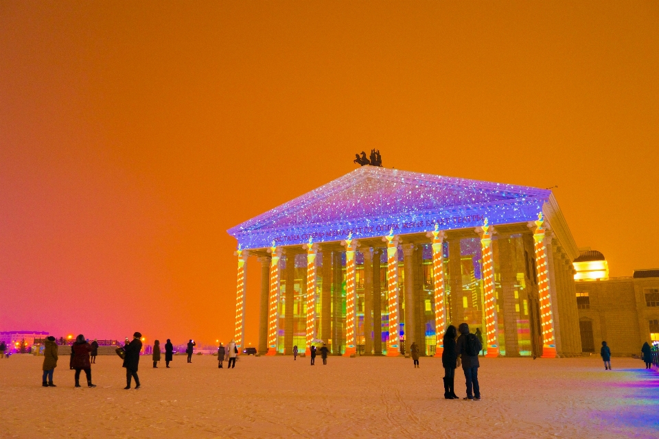 Snow winter architecture sky