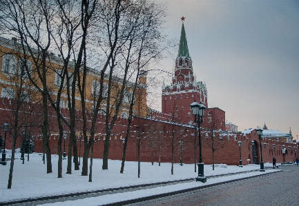 Snow winter city wall Photo