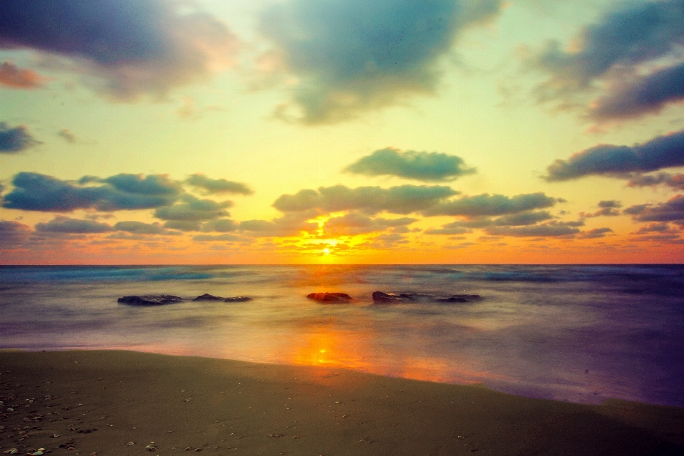 Beach landscape sea coast