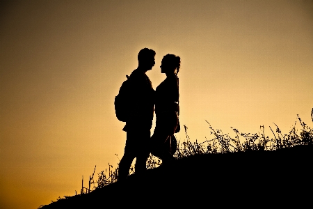 Landscape silhouette sunset sunlight Photo