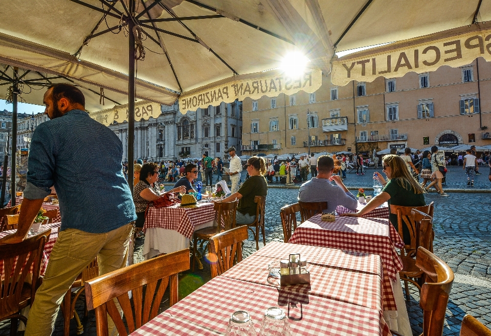 Dış mekan kafe restoran İtalya