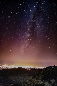 Foto Paesaggio natura cielo notte