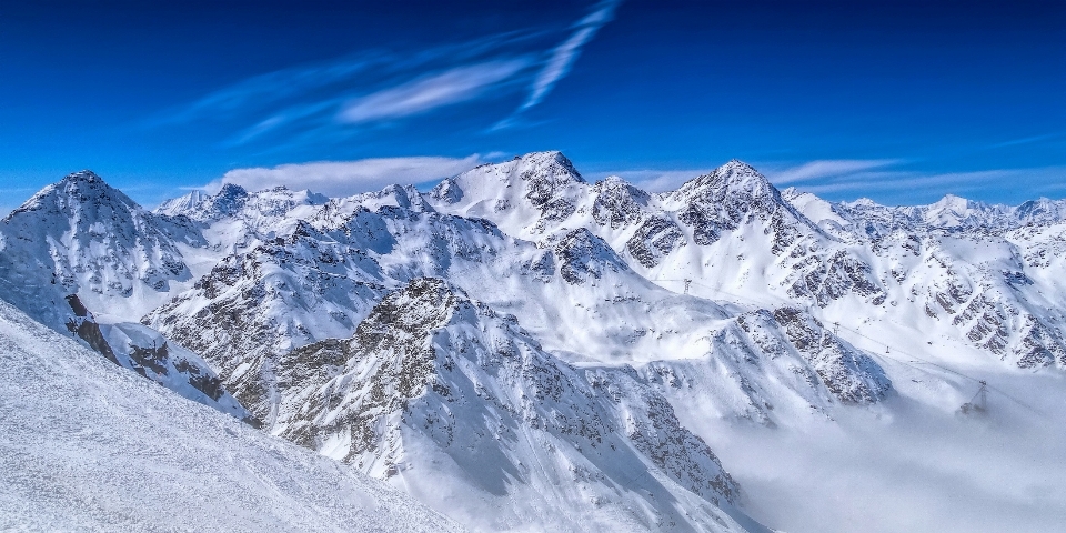 自然 山 雪 冬