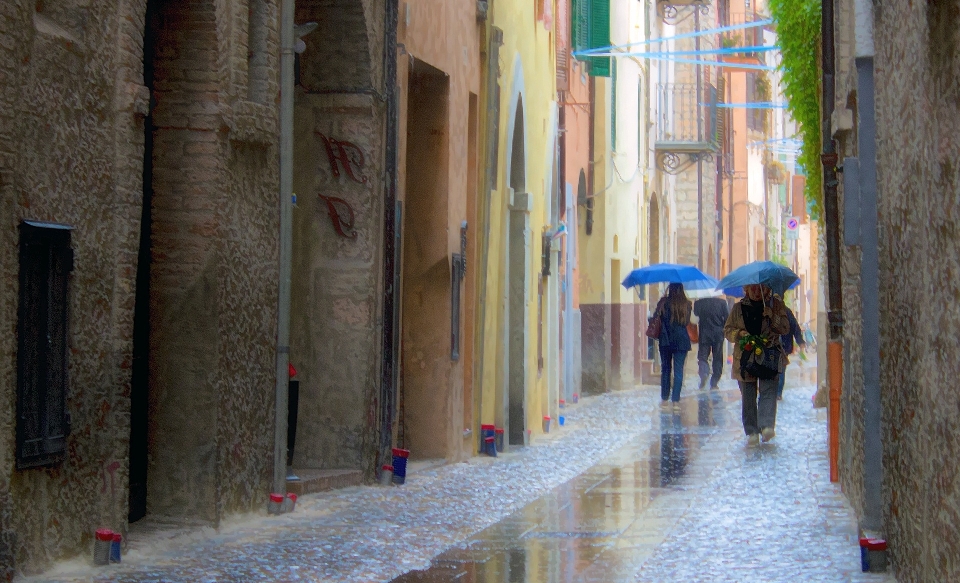 Acqua strada piovere città