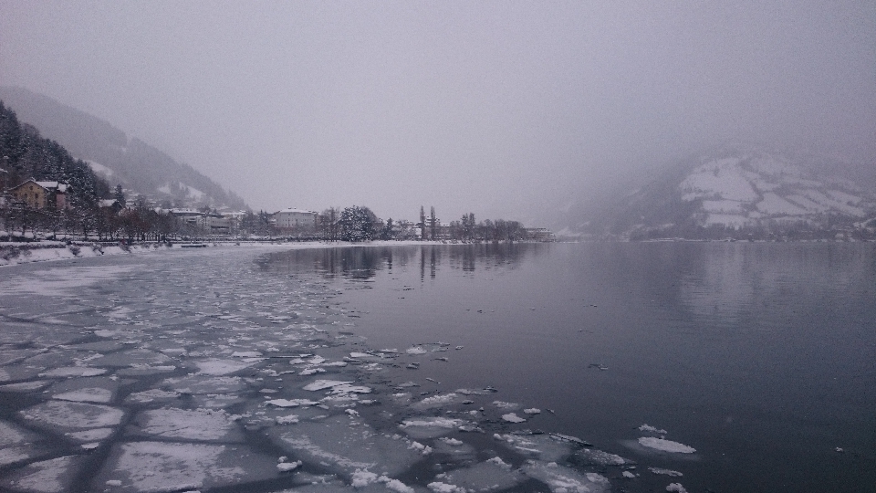 Sea water mountain snow