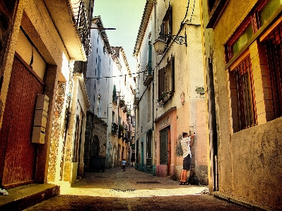 建築 道 街 路地 写真