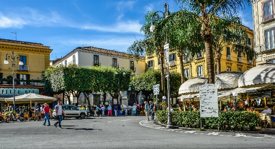 Outdoor pedestrian cafe road Photo