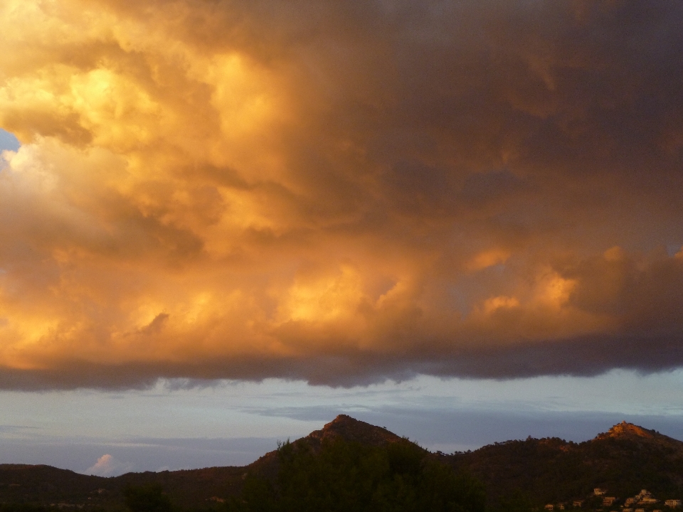 Paisaje horizonte montaña nube