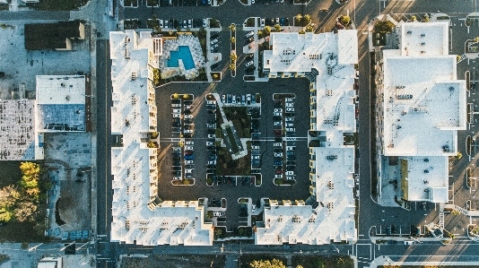 Technology building industry aerial view Photo