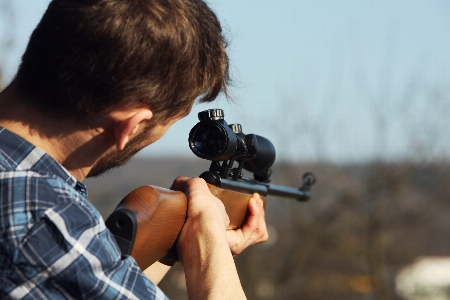 Soldier weapon shooting gun Photo