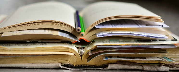 Writing book read stack Photo