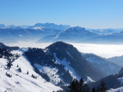 風景 山 雪 冬 写真