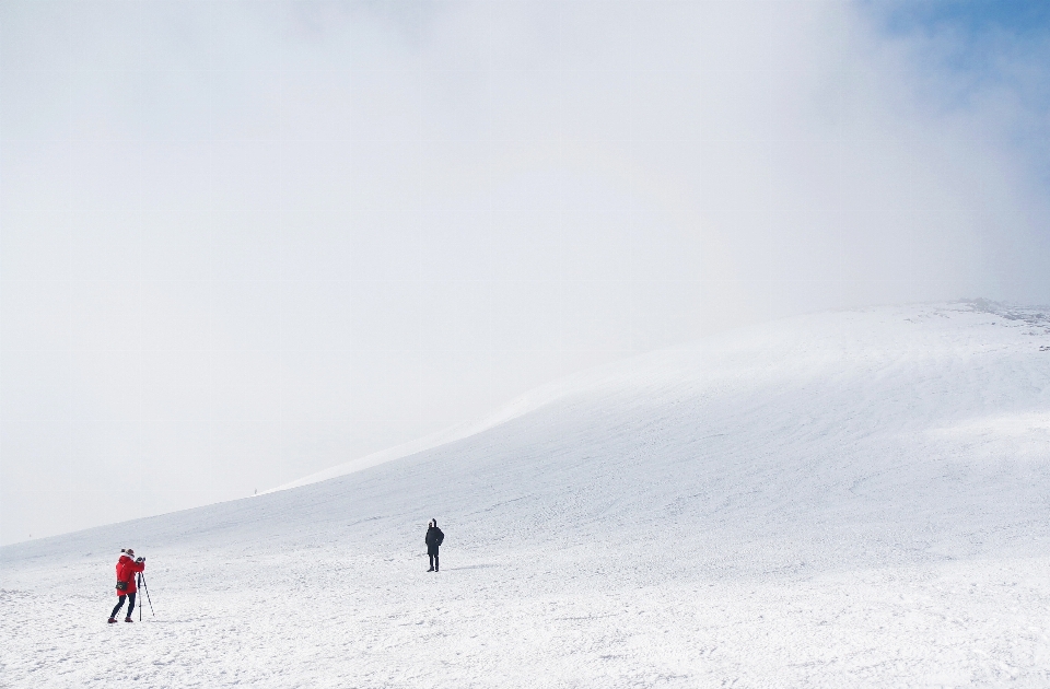 男人 景观 山 雪