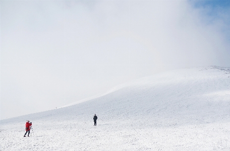 Man landscape mountain snow Photo