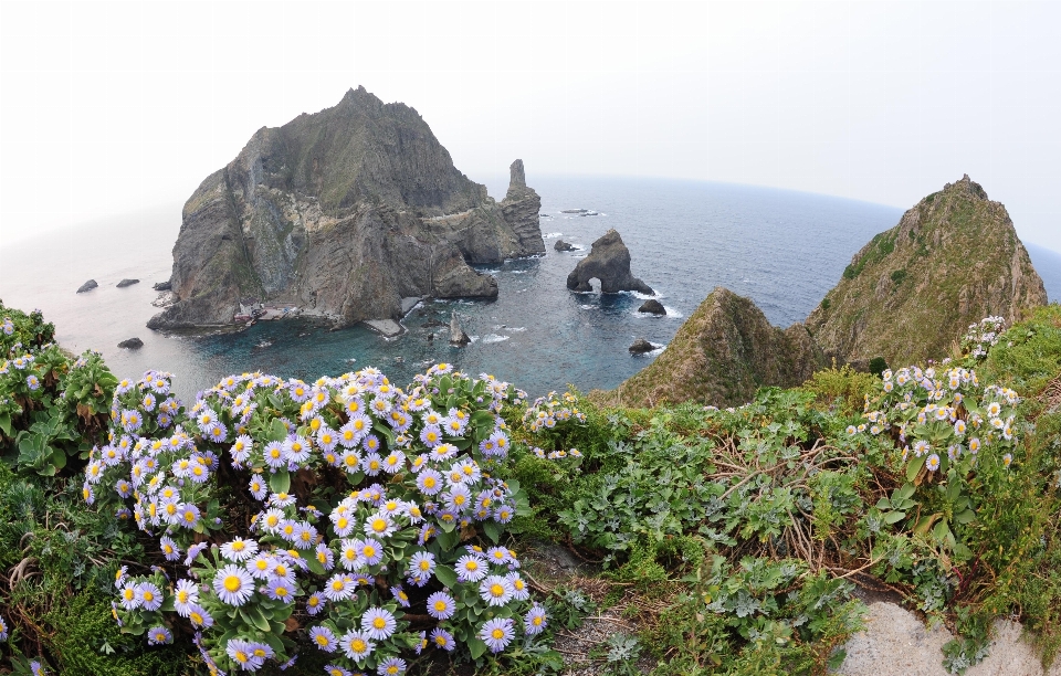 Mer côte rock montagne