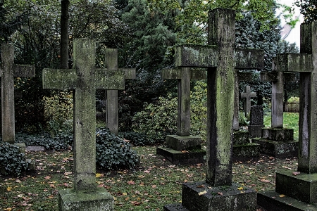 Photo Croix cimetière jardin grave