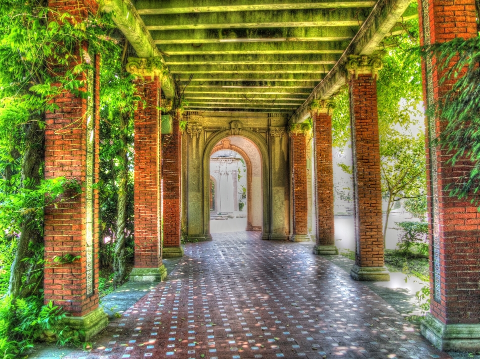 Die architektur villa
 bogen garten