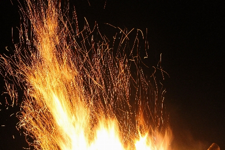 Night sparkler orange red Photo