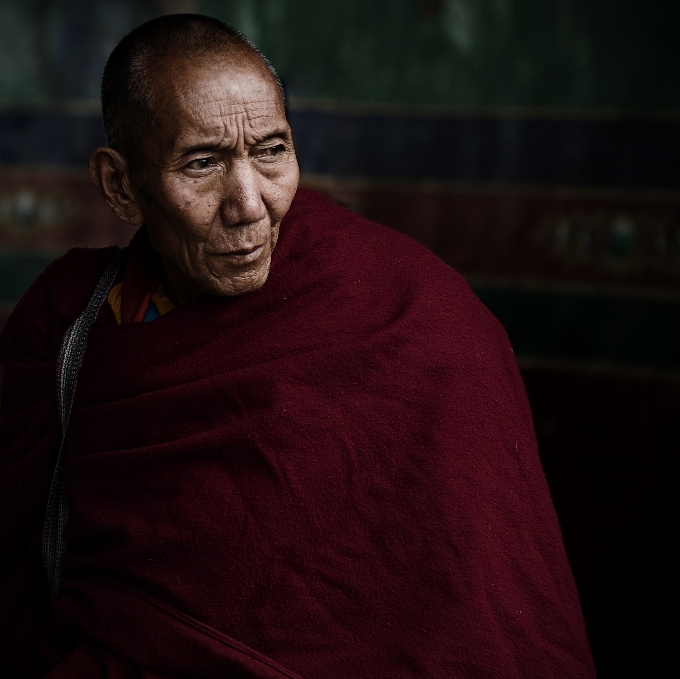 Man person portrait tibet