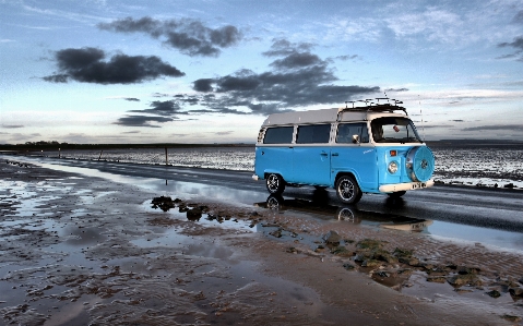 Coast snow road car Photo