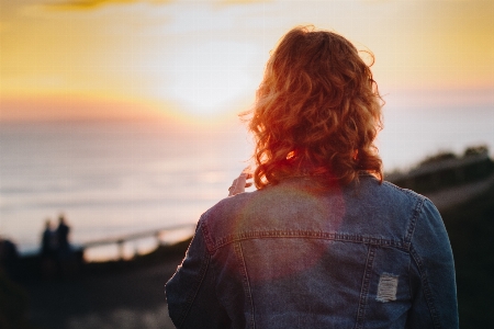 Foto Homem pessoa cabelo pôr do sol