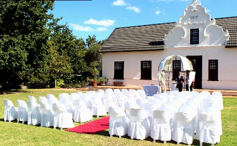 Flower home backyard wedding Photo