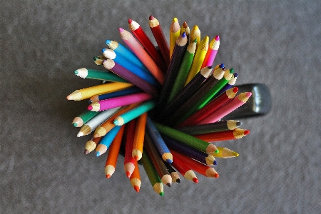 Hand pencil round spiral Photo