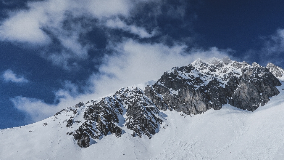 Berg schnee winter wolke