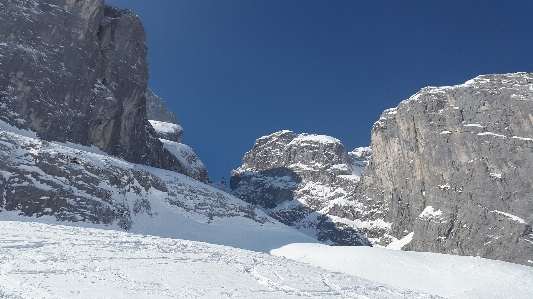 Rock mountain snow winter Photo