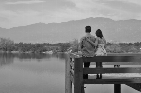 Dock black and white photography Photo