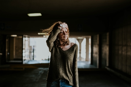 Zdjęcie światło kobieta fotografia portret