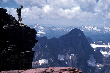 Man landscape rock mountain Photo