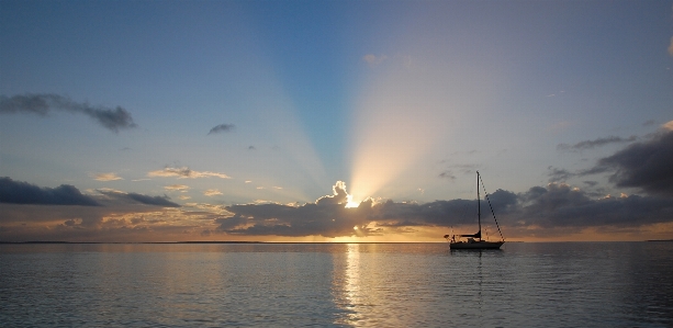 Sea ocean horizon cloud Photo