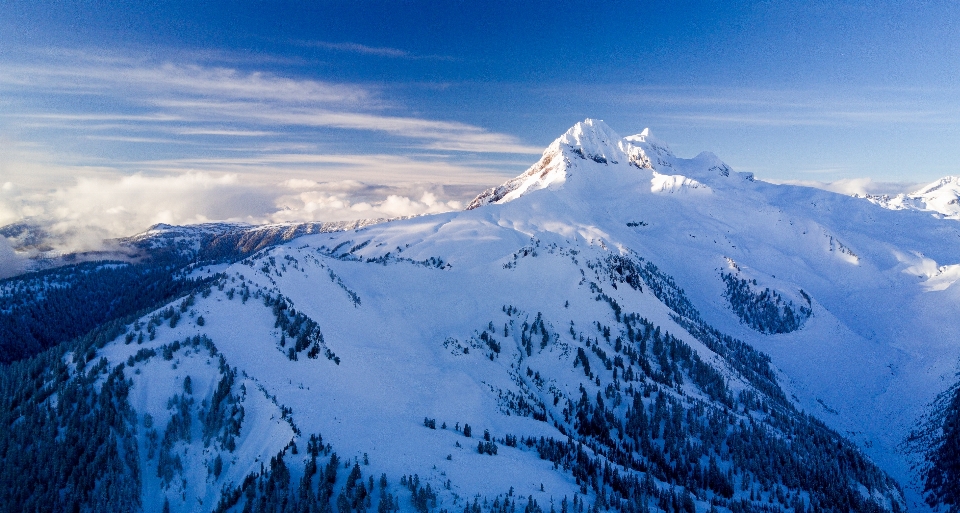 Berg schnee winter wolke