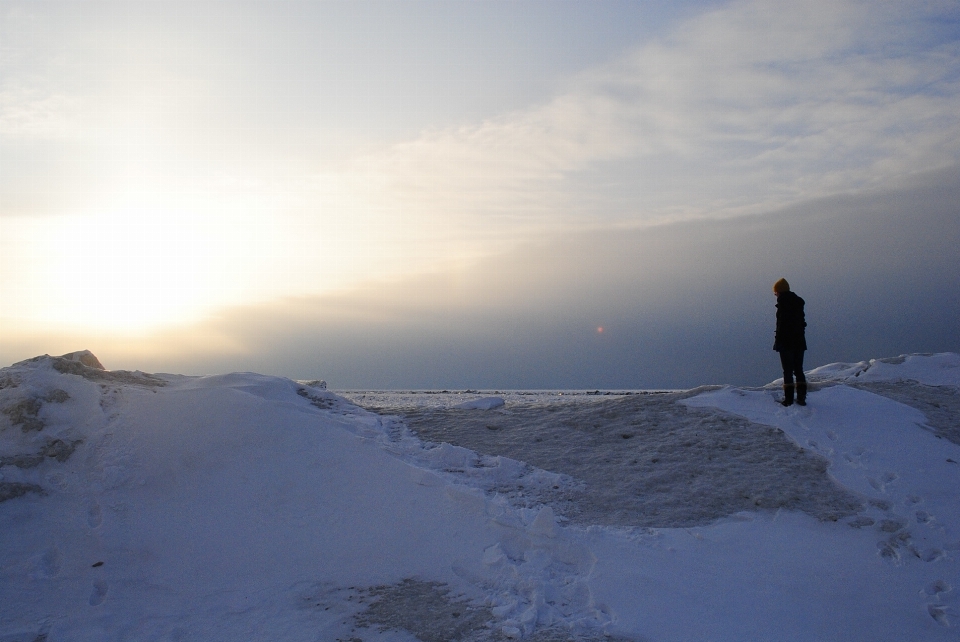 Montagne neige hiver nuage