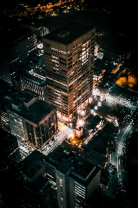 ライト 建築 スカイライン 夜 写真