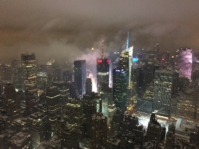 Light mist skyline night Photo