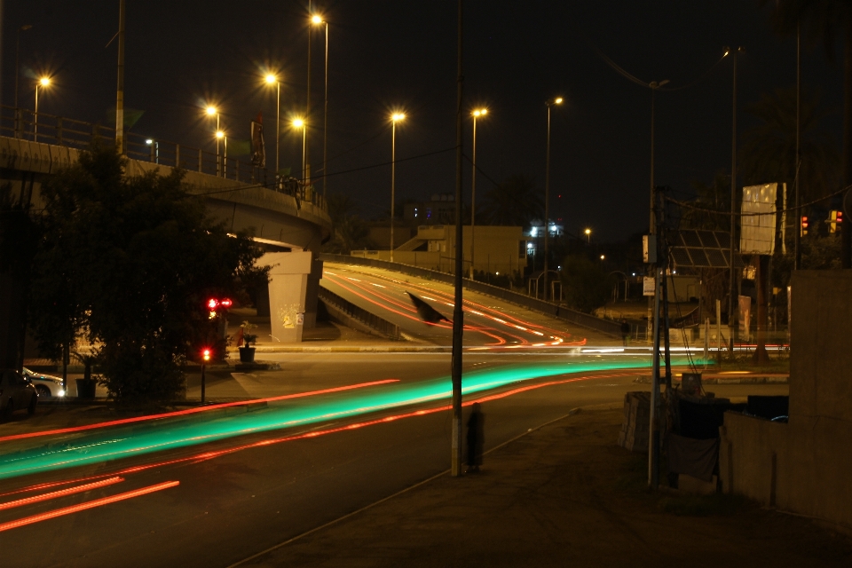 Luz estrada rua noite