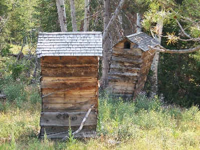 Wood shed rustic hut Photo