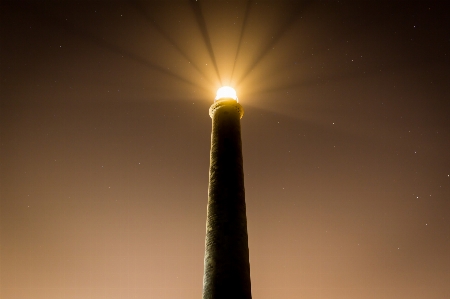 ライト 灯台 空 夜 写真